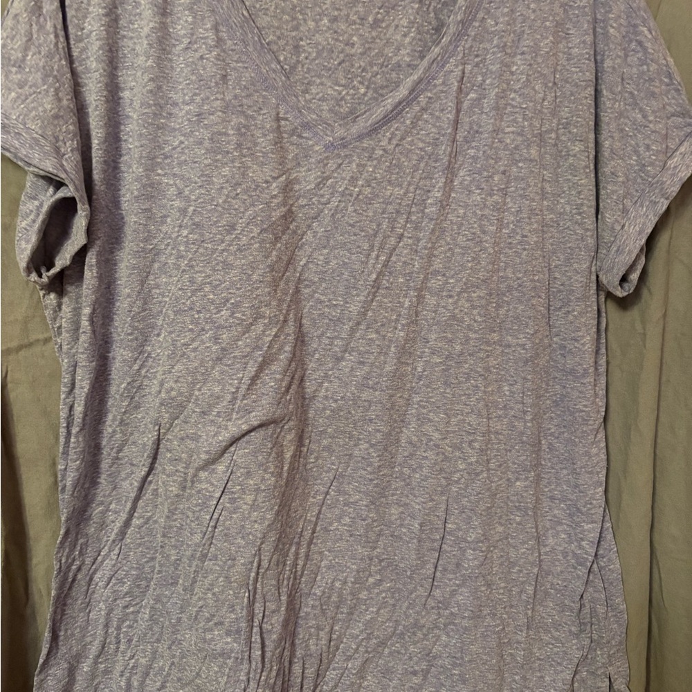 Purple V-Neck Women's Top